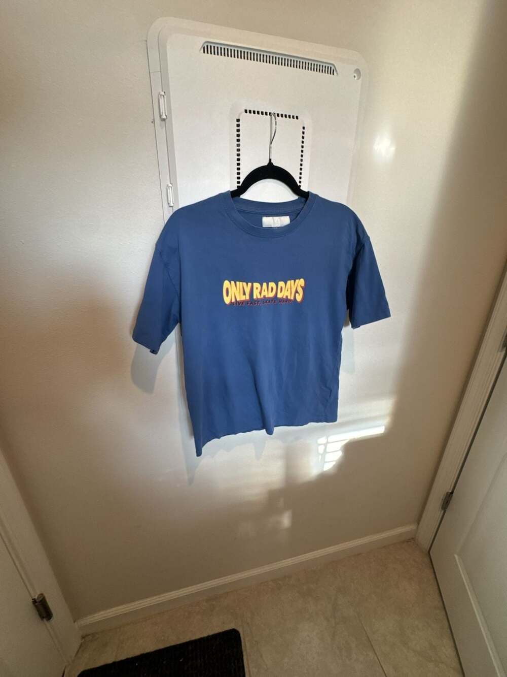 Zara Washed Effect Text T-Shirt Only Rad Days Blue